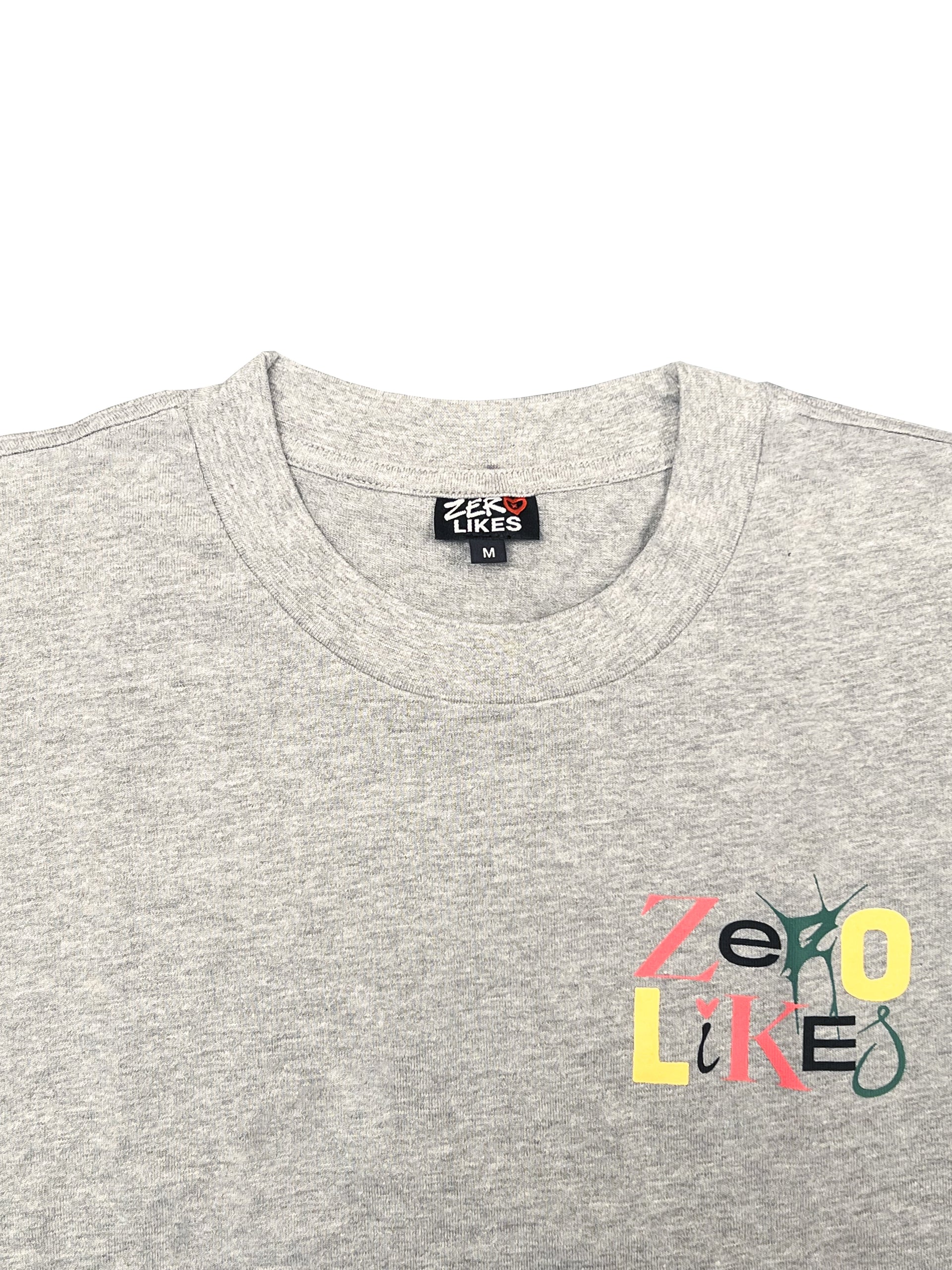 Zero Likes - Premium Apparel - Grey Font Mix Heavy Tee