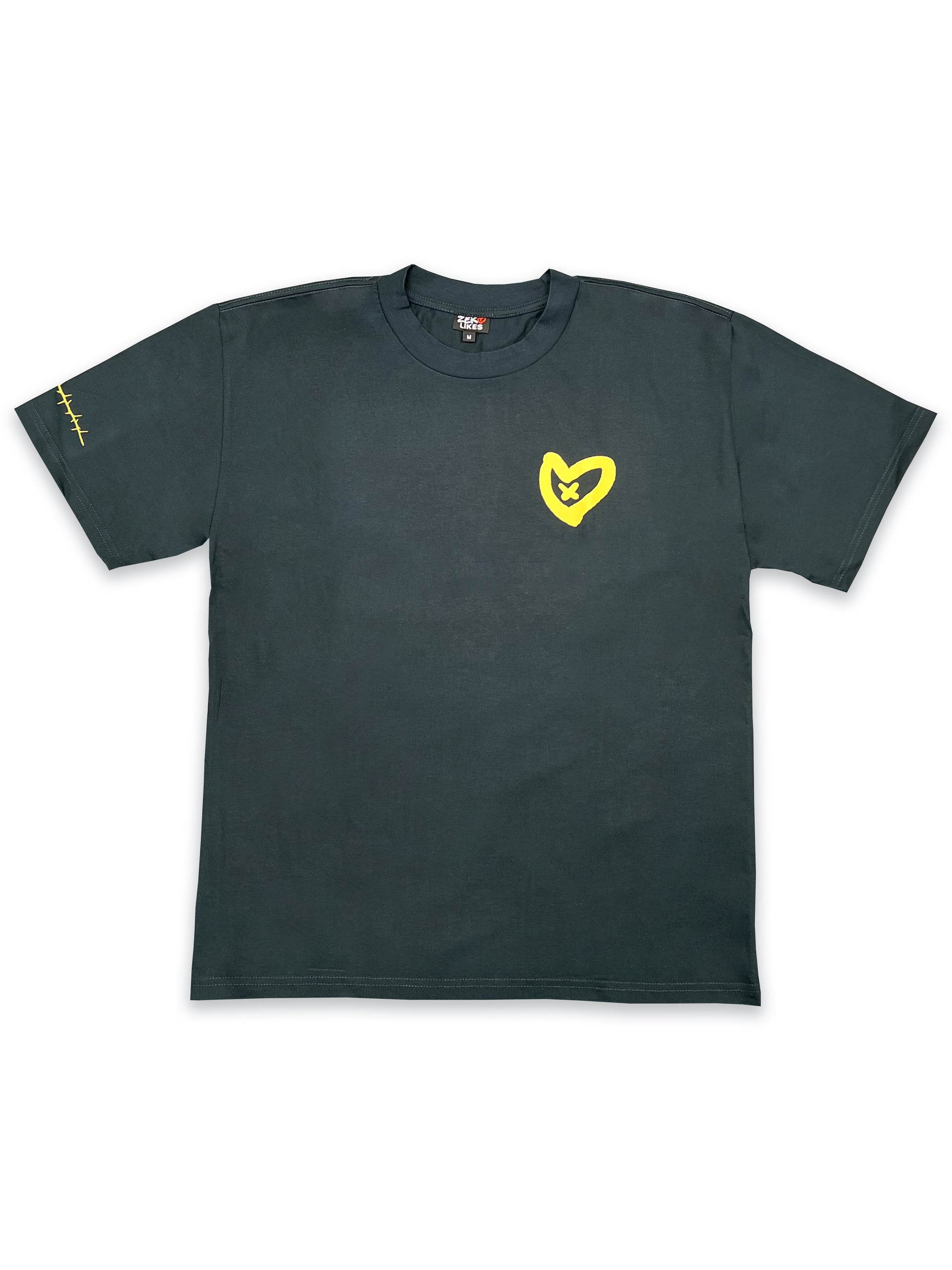 Zero Likes - Premium Apparel - Green / Yellow Heavyweight Premium Tee