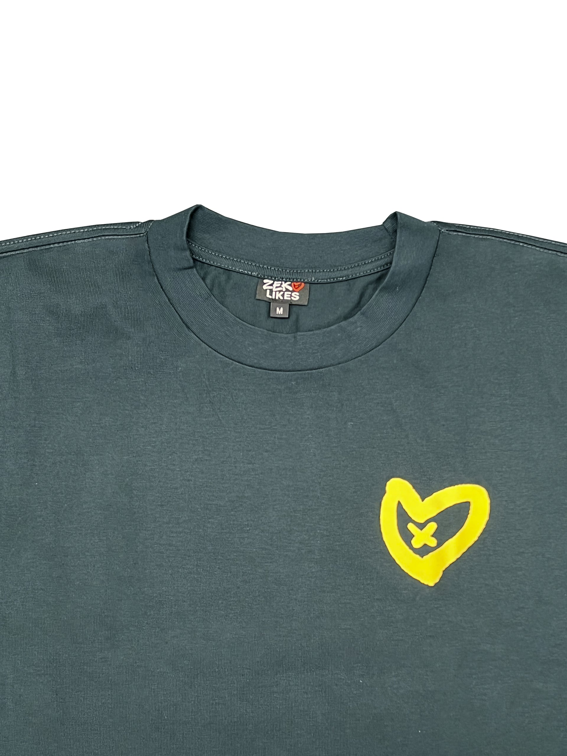 Zero Likes - Premium Apparel - Green / Yellow Heavyweight Premium Tee