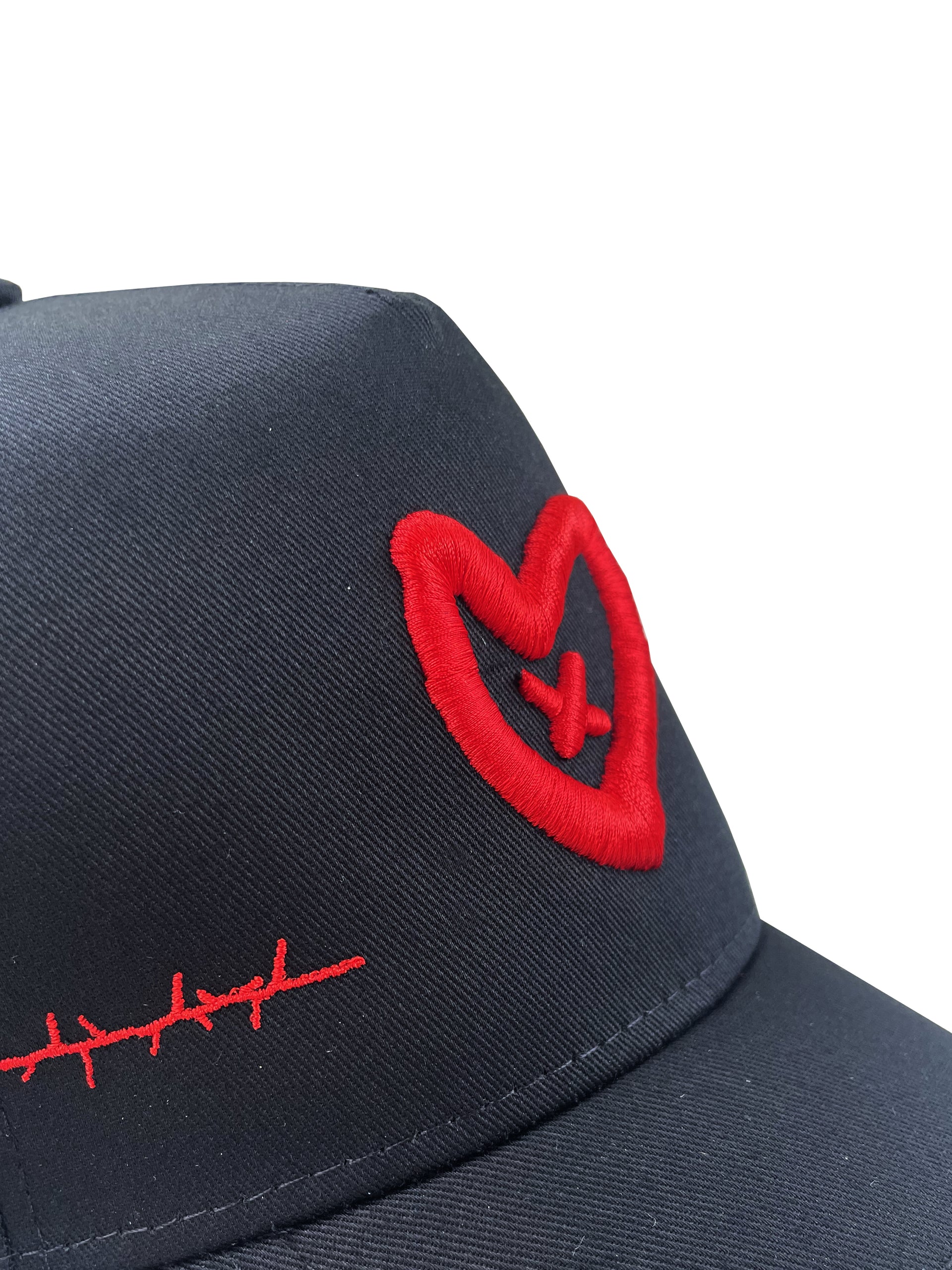 Zero Likes - Premium Apparel - Black / Red 5 Panel Cap